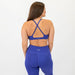 X Back Sports Bra - Chloe in Violet Blue