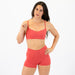 Heather Coral Blush Revolve Sports Bra - Light Support