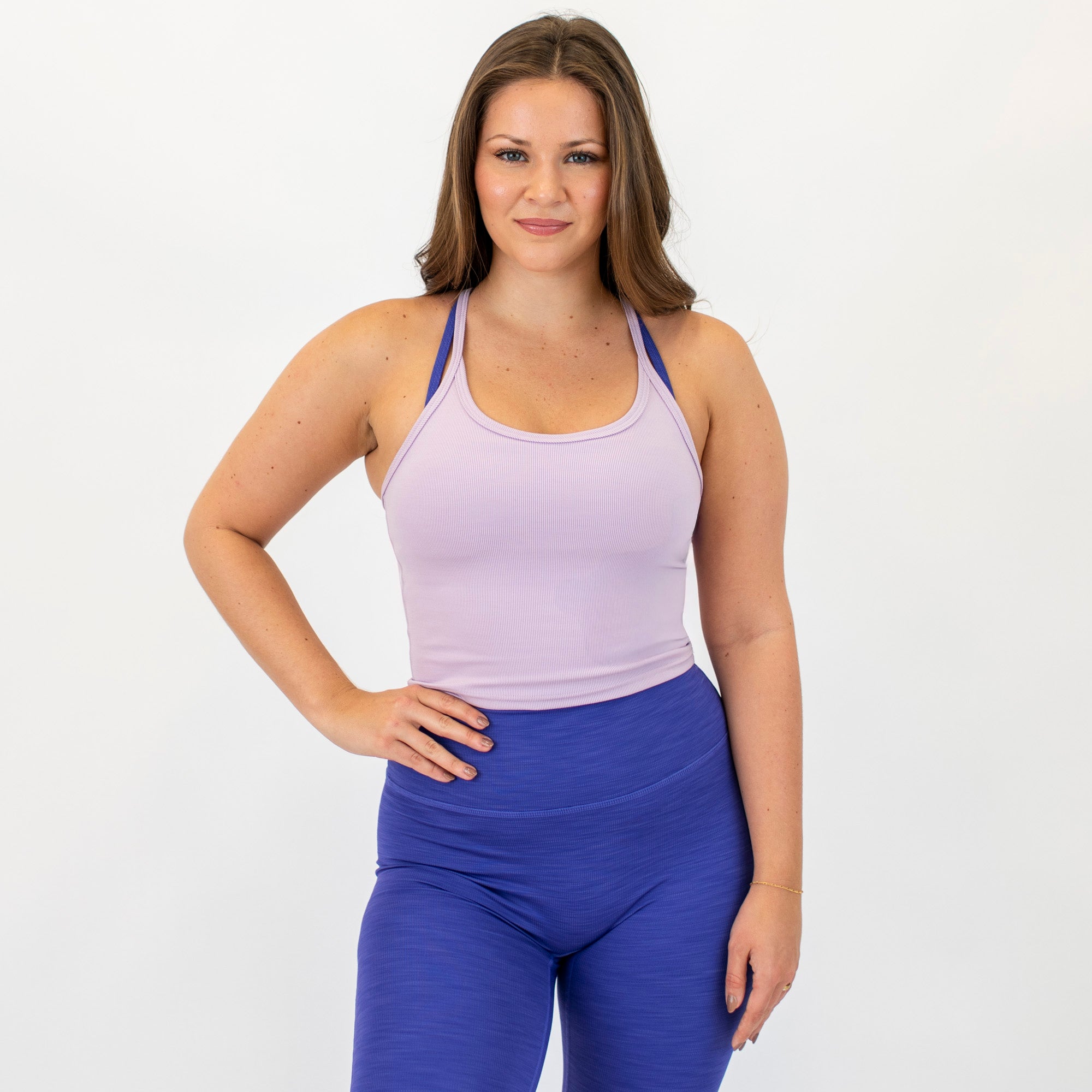 Lavender Lily Ribbed Crop Tank - Switch Up
