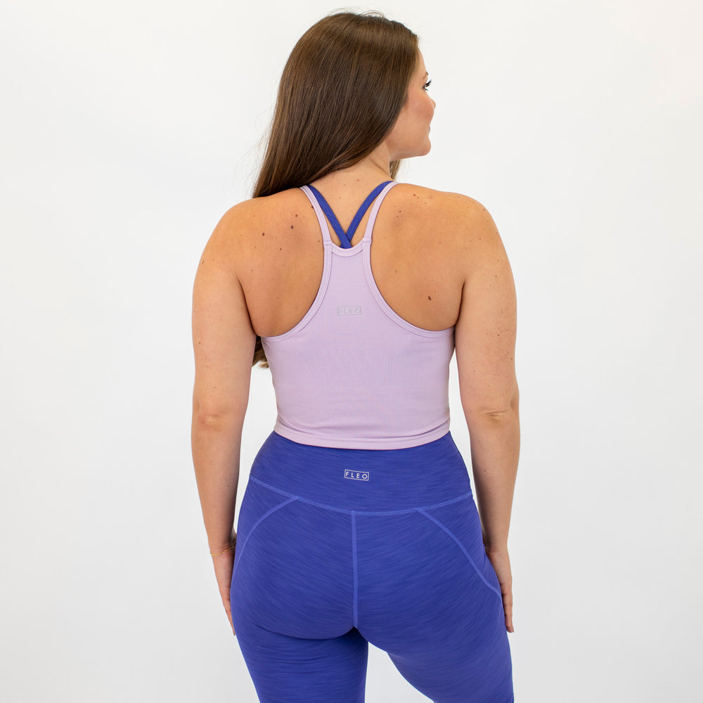 Lavender Lily Ribbed Crop Tank - Switch Up
