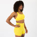 Heather Vibrant Yellow - Isla Scoop Neck Sports Bra