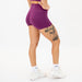 Heather Grape Kiss No Front Seam High Rise Spandex Shorts