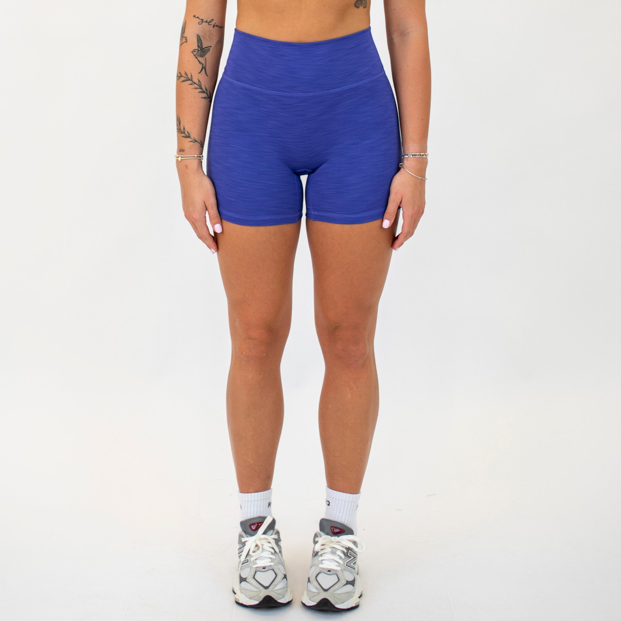 Violet Blue No Front Seam High Rise Spandex Shorts
