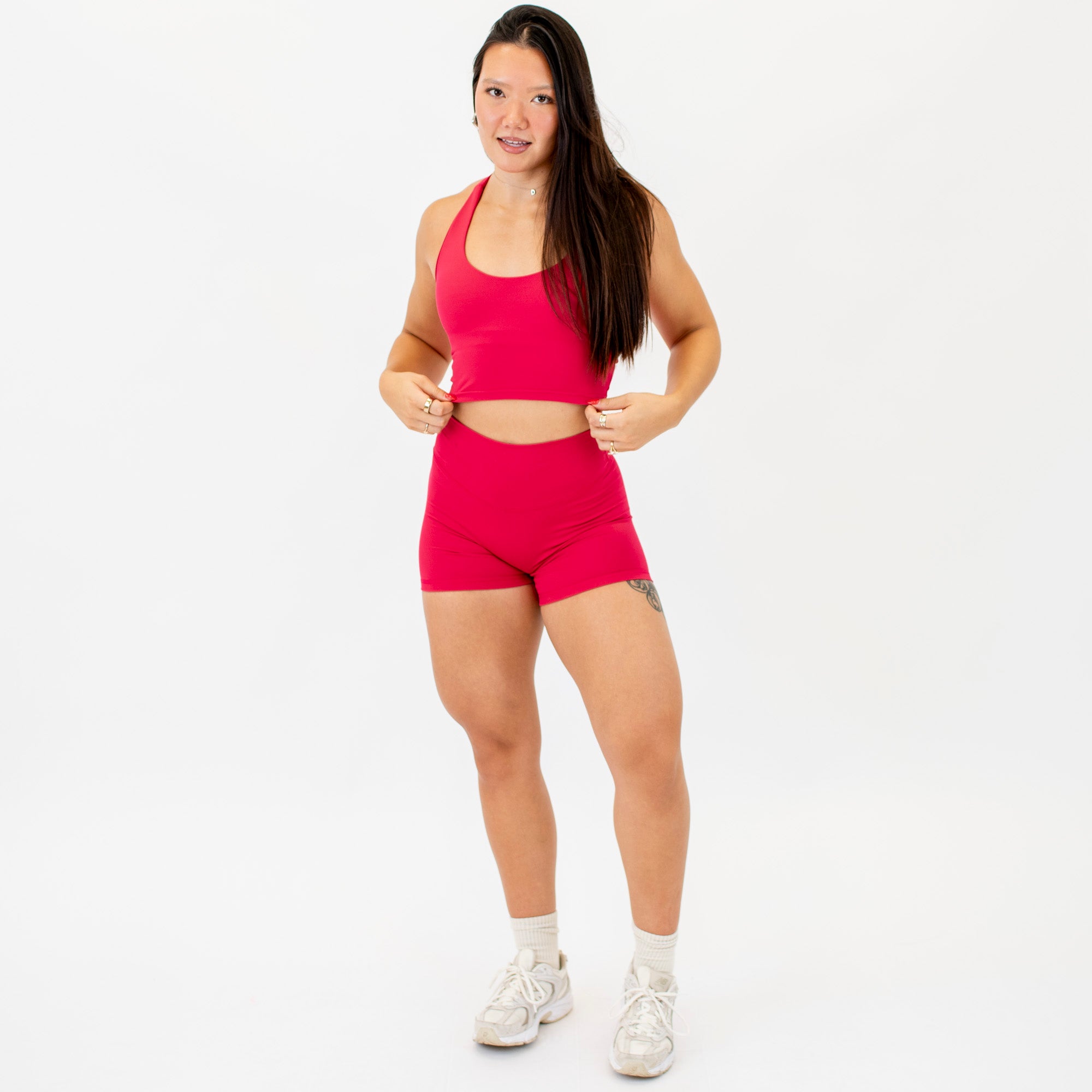 Jazzy No Front Seam High Rise Spandex Shorts