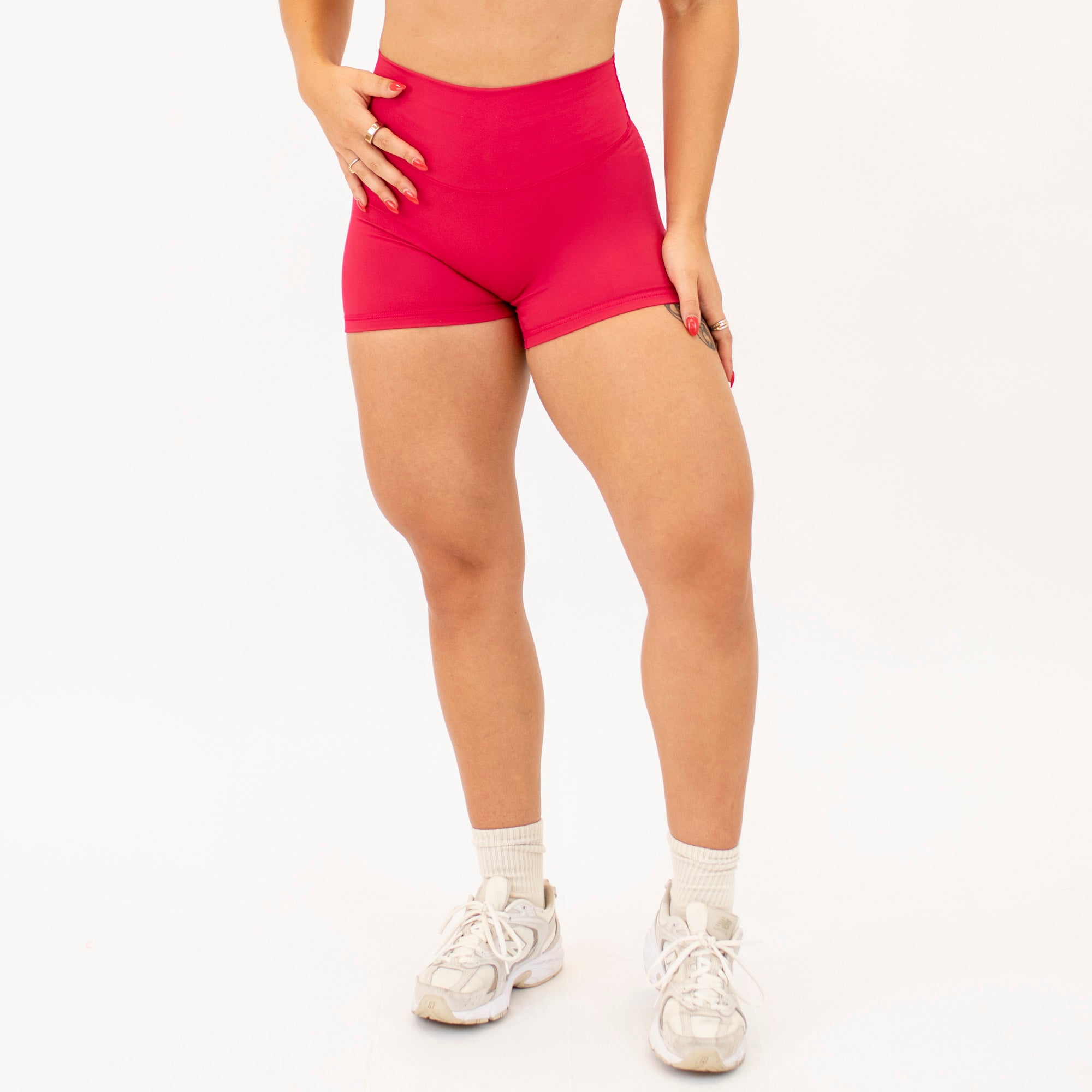 Jazzy No Front Seam High Rise Spandex Shorts