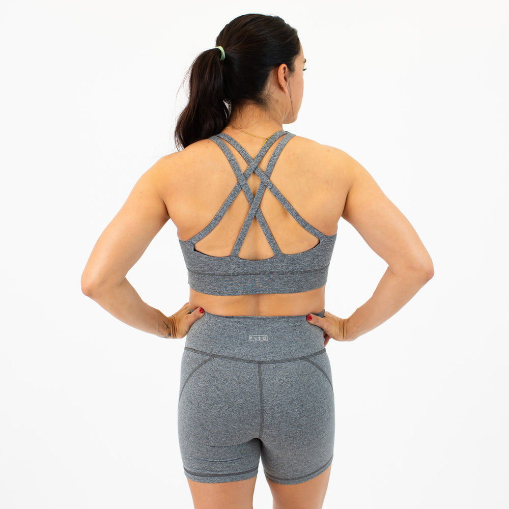 Heather Asphalt High Support Sports Bra - Mia