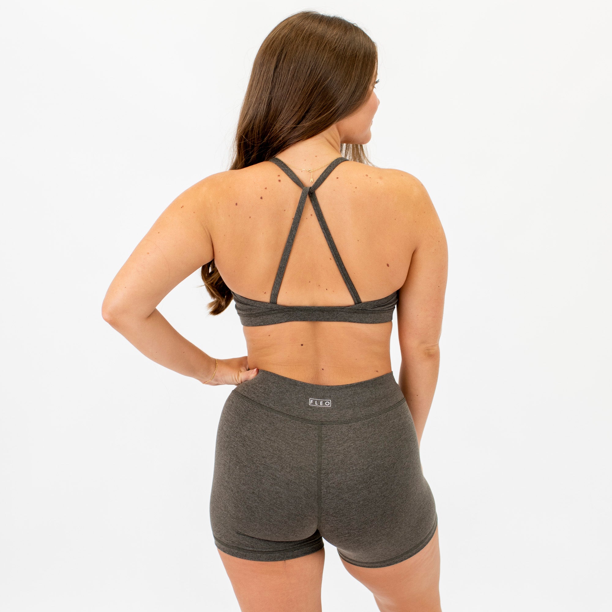 Loop Back Sports Bra - Heather Acid Ink