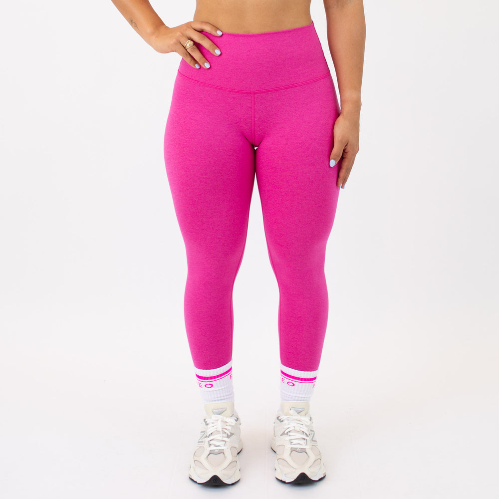 Heather Electric Raspberry Legging 7/8 25" - El Toro