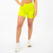 Lime Glow No Front Seam High Rise Spandex Shorts