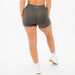 Heather Acid Ink V Waistband No Front Seam High Rise Shorts