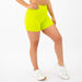Lime Glow No Front Seam High Rise Spandex Shorts