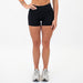 Black High Rise V Back Spandex Shorts