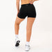 Black V Waistband No Front Seam High Rise Shorts