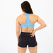 Racerback Sports Bra - Sage in Heather Blue Mist