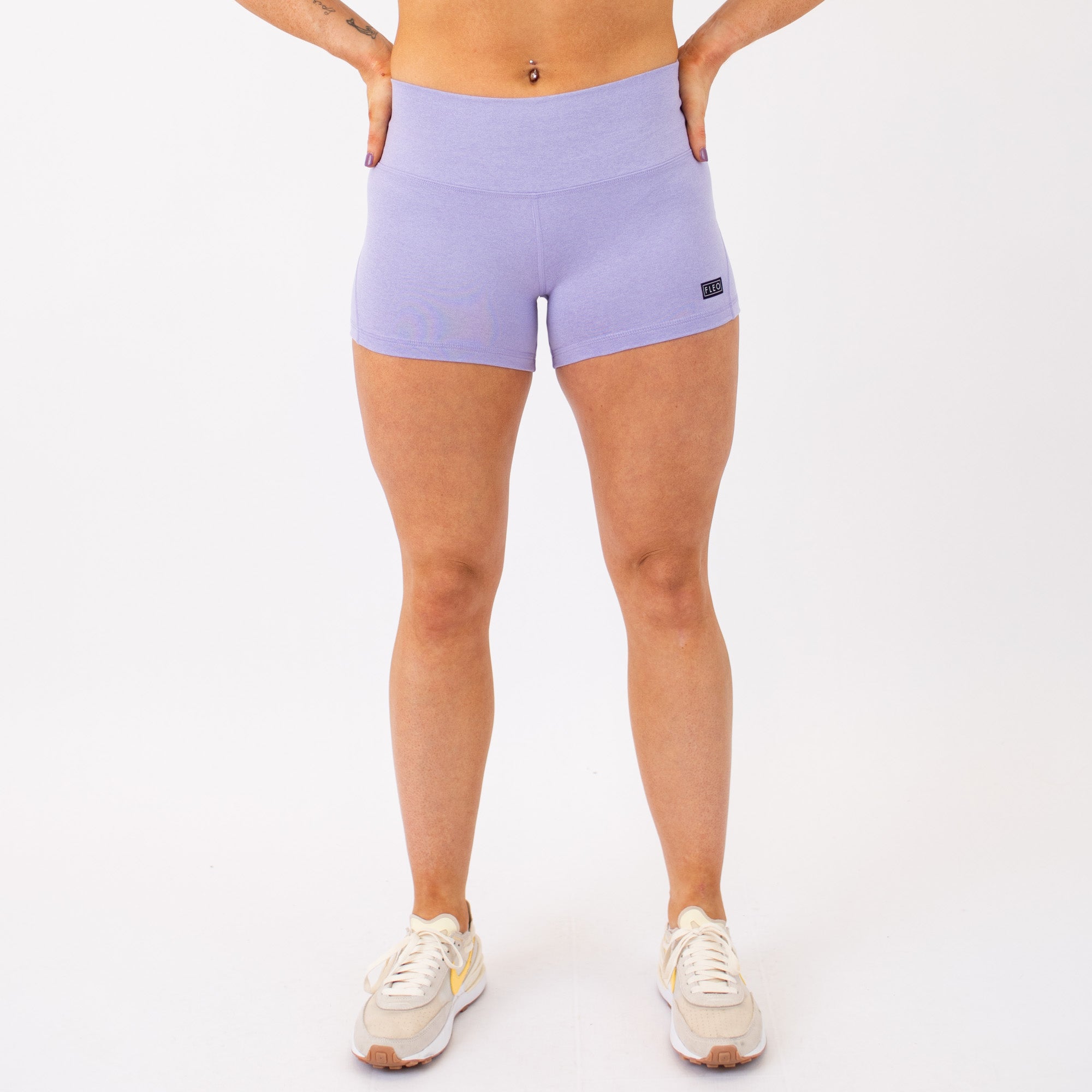 Heather Lavender Apex Contour Training Shorts For Women