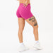 Magenta Haze High Rise V Back Spandex Shorts