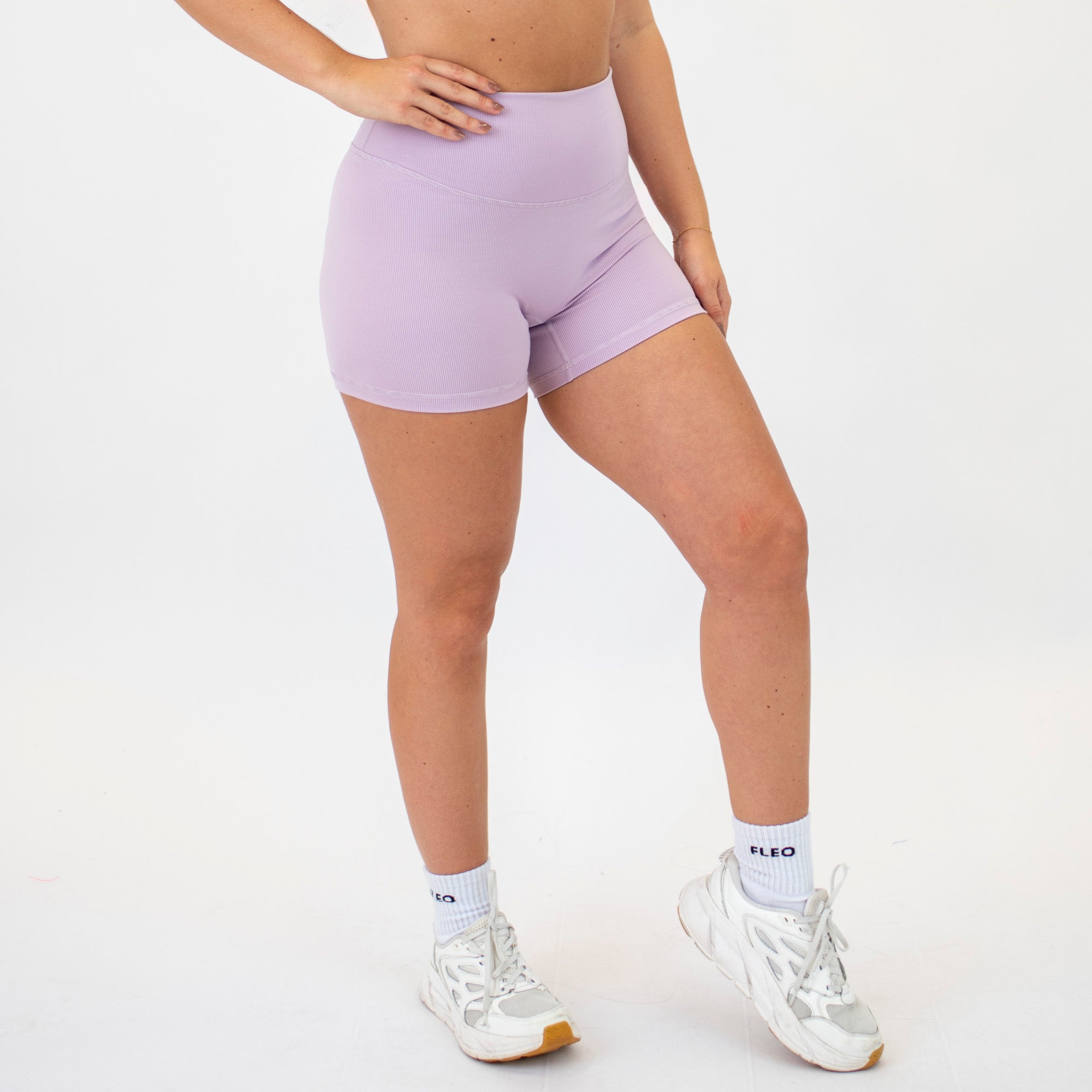 Lavender Lily No Front Seam High Rise Spandex Shorts