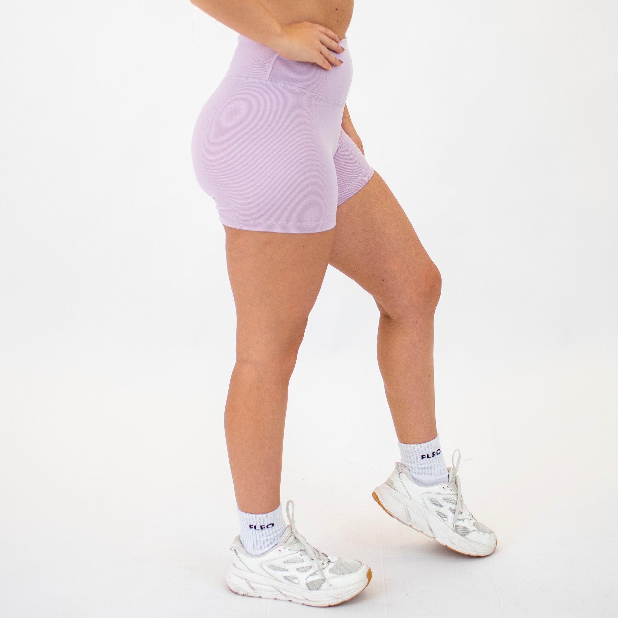 Lavender Lily No Front Seam High Rise Spandex Shorts