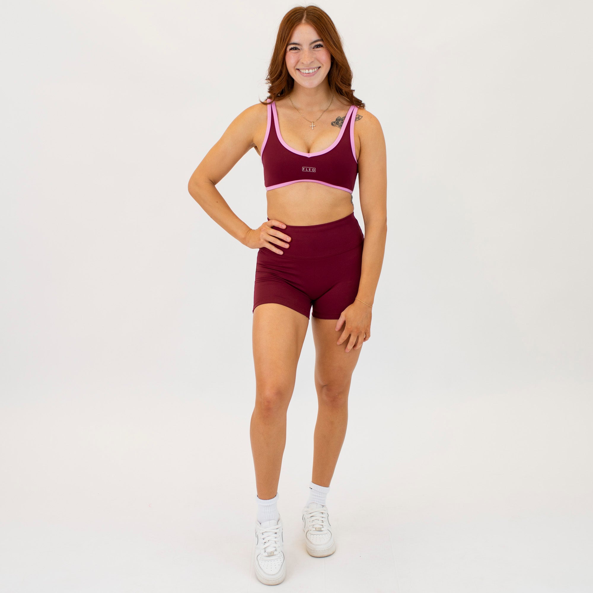 Cabernet and Cyclamen Jett Bralette - Light Support