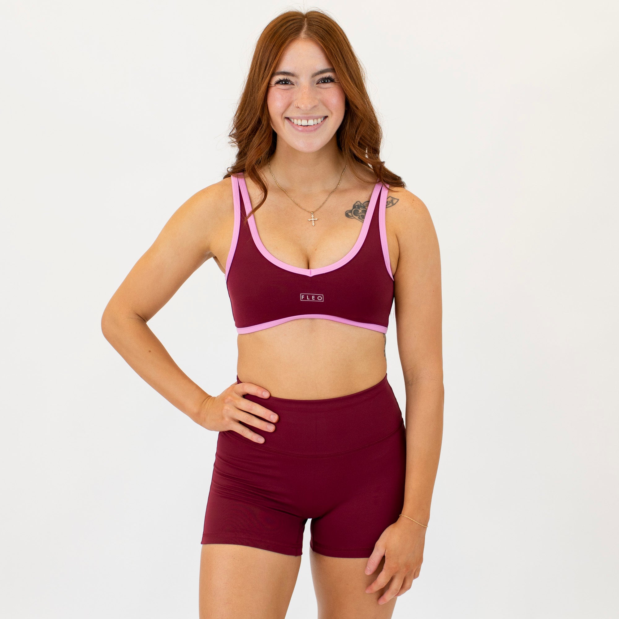 Cabernet and Cyclamen Jett Bralette - Light Support
