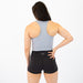 Silver Racerback Crop Tank - Fitted