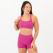 Racerback Sports Bra - Sage in Magenta Haze | SmoothSculpt -1