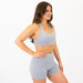 Racerback Sports Bra - Sage in Silver