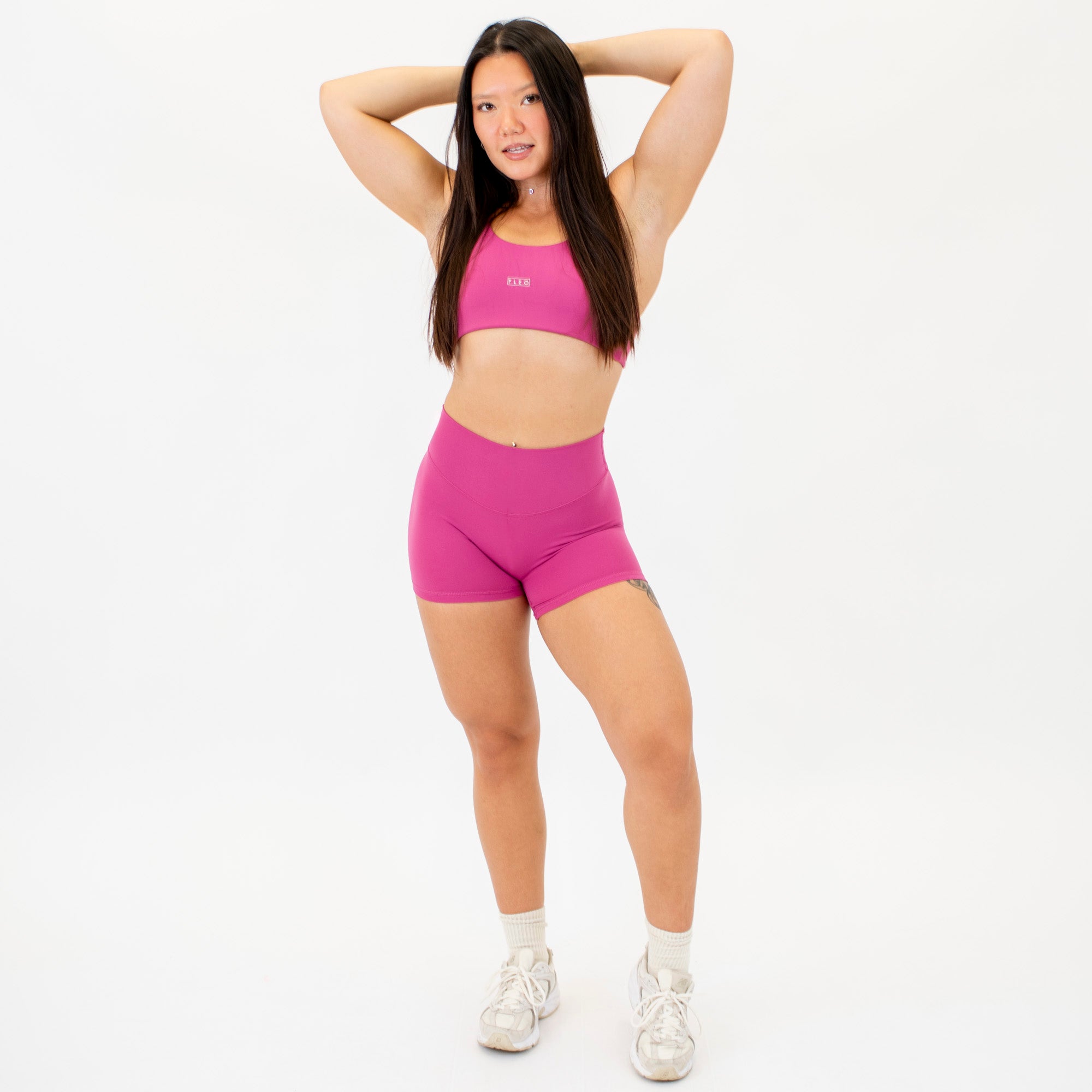 Magenta Haze No Front Seam High Rise Spandex Shorts