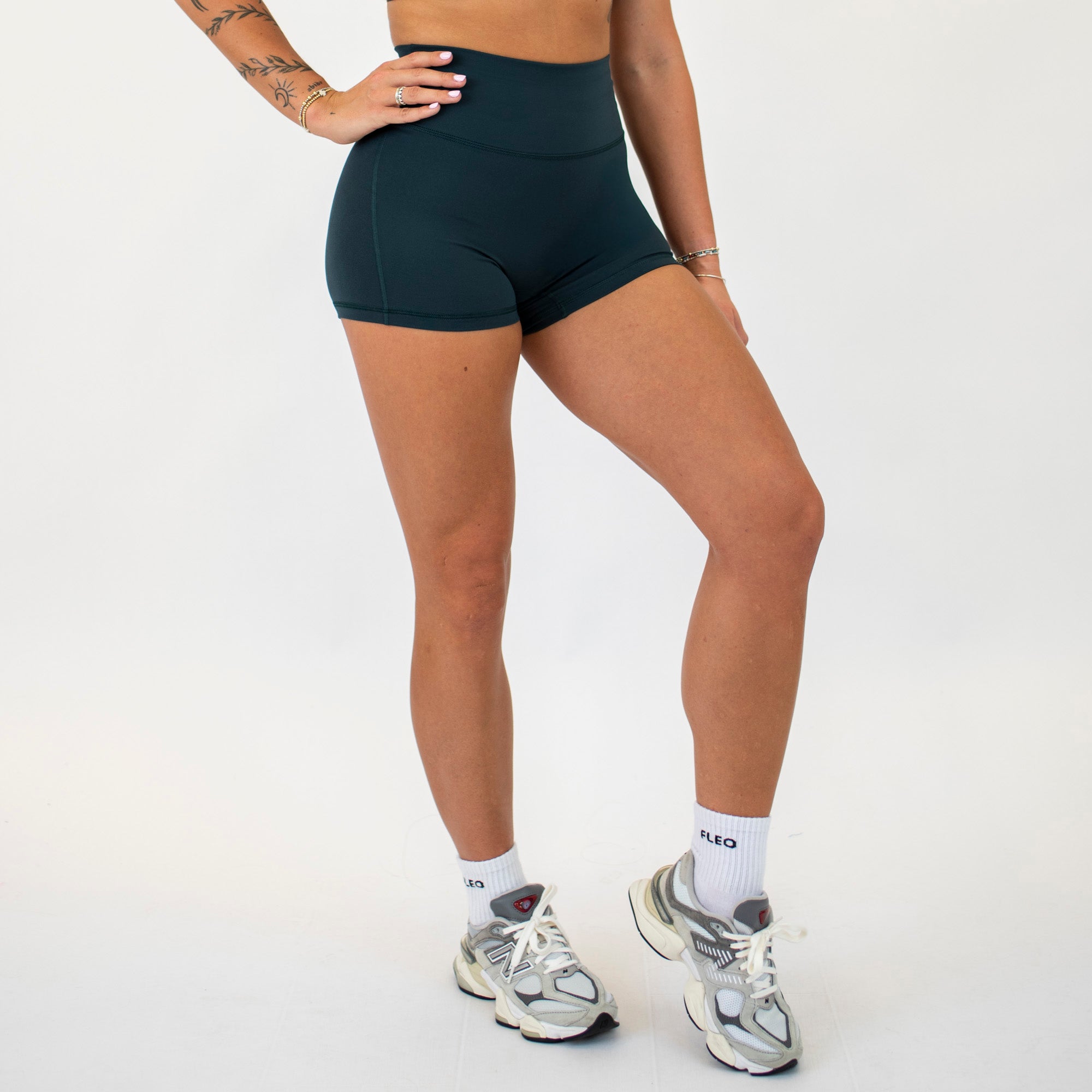 Magical Forest No Front Seam High Rise Spandex Shorts