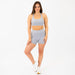 Silver High Rise Spandex Shorts