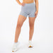 Silver High Rise Spandex Shorts
