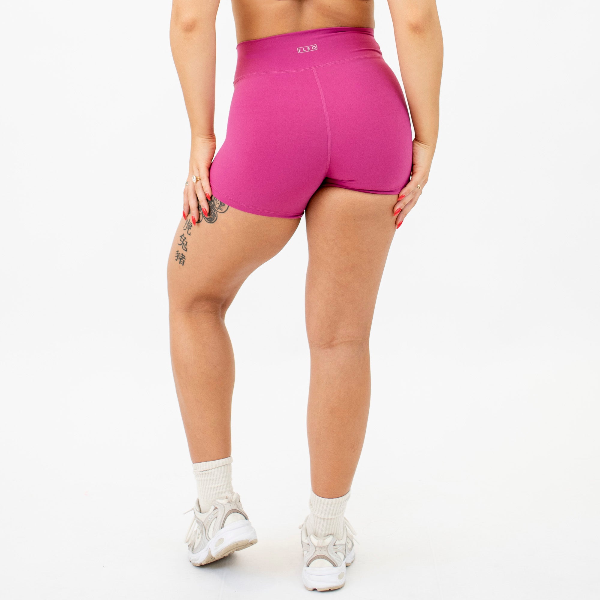 Magenta Haze No Front Seam High Rise Spandex Shorts
