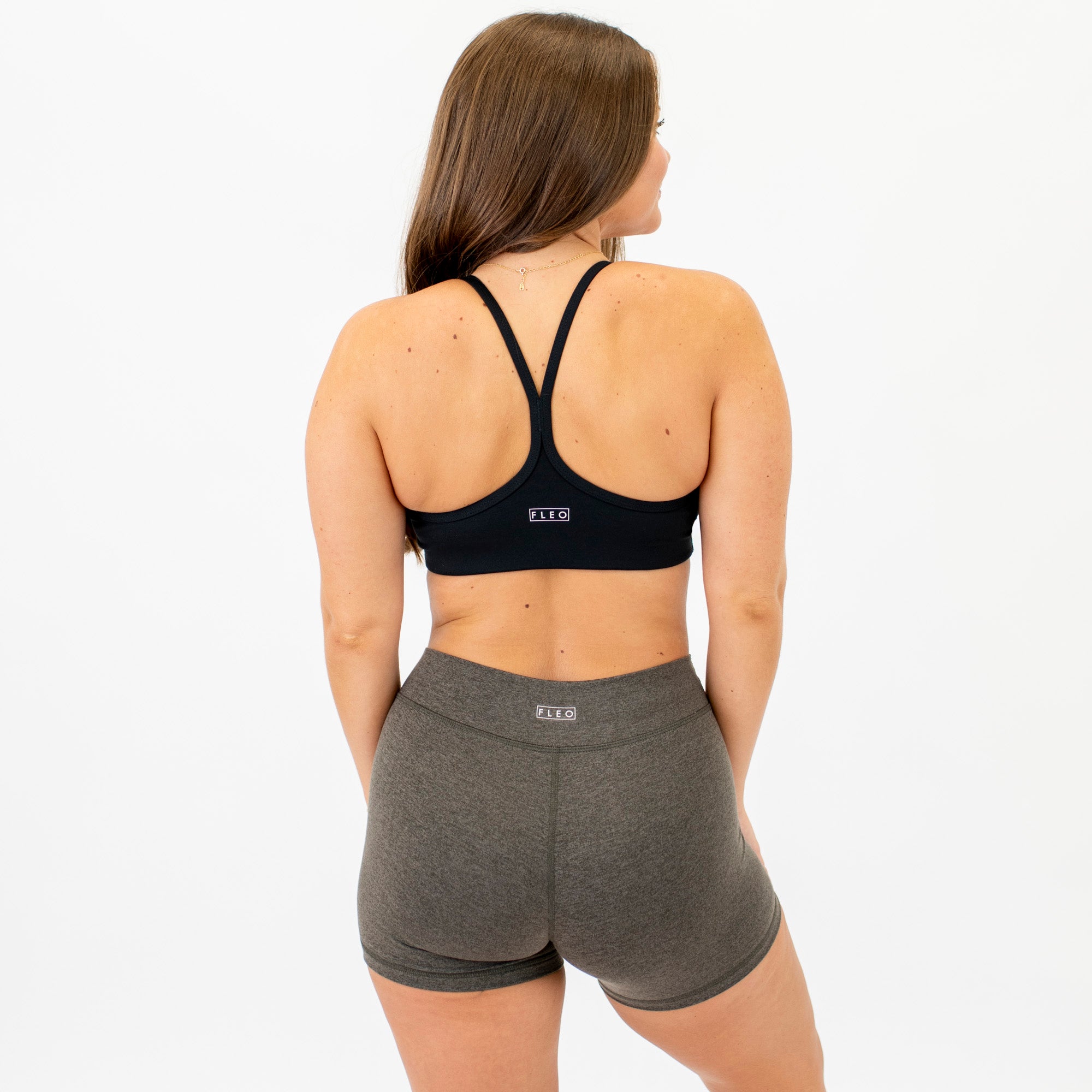 Racerback Sports Bra - Lila in Black