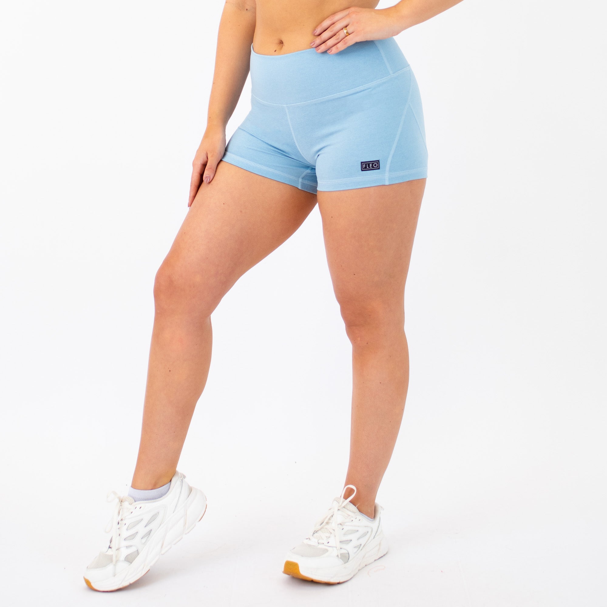Heather Blue Mist Apex Contour Training Shorts For Women