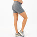 Heather Asphalt No Front Seam High Rise Spandex Shorts