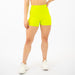 Lime Glow High Rise Spandex Shorts