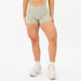 Heather Seneca Gray V Waistband No Front Seam High Rise Shorts