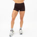 Chocolate Mid Rise Contour Training Shorts For Women