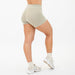 Heather Seneca Gray V Waistband No Front Seam High Rise Shorts