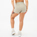 Heather Seneca Gray V Waistband No Front Seam High Rise Shorts