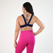 Classic Navy V Back Sports Bra - VaVaVoom 