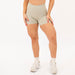 Heather Seneca Gray No Front Seam High Rise Spandex Shorts