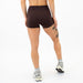 Chocolate Mid Rise Contour Training Shorts For Women