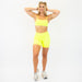 X Back Sports Bra - Chloe in Neon Yellow 