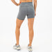 Heather Asphalt No Front Seam High Rise Spandex Shorts