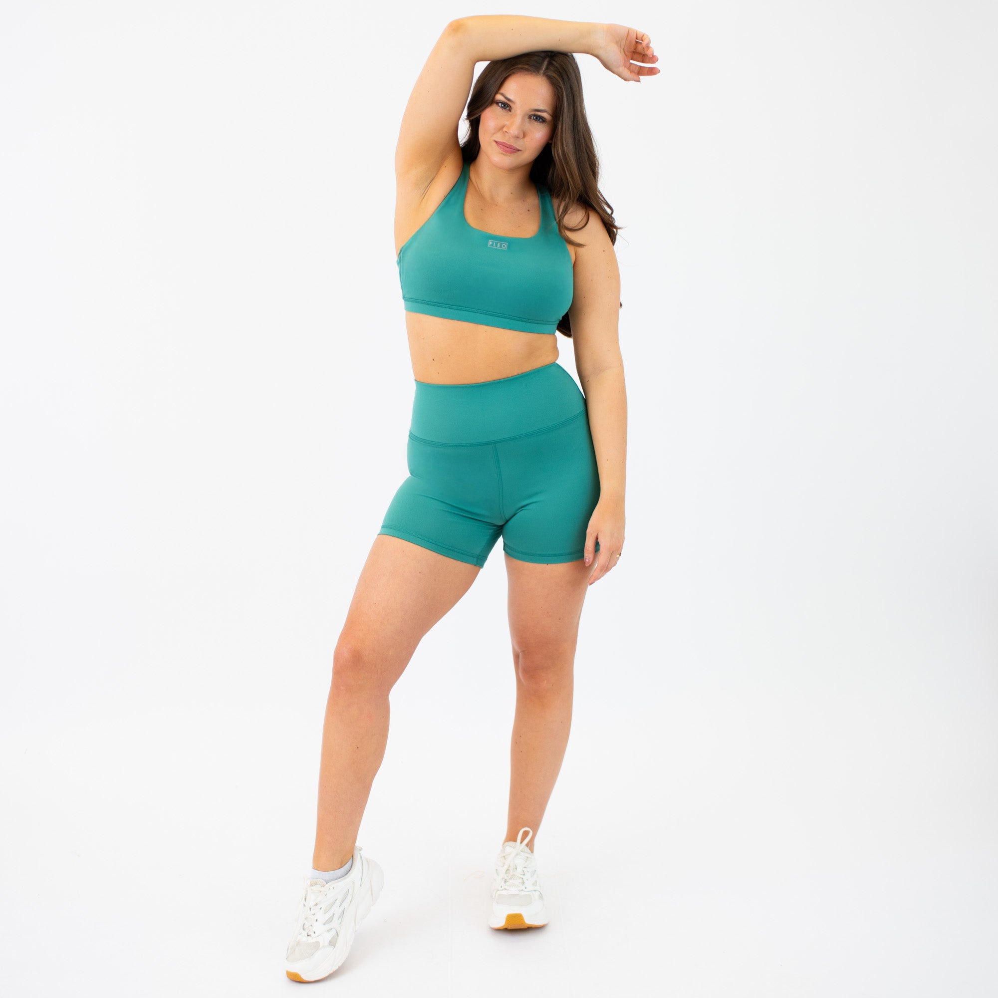 Sea Glass High Rise Spandex Shorts