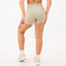 Heather Seneca Gray No Front Seam High Rise Spandex Shorts