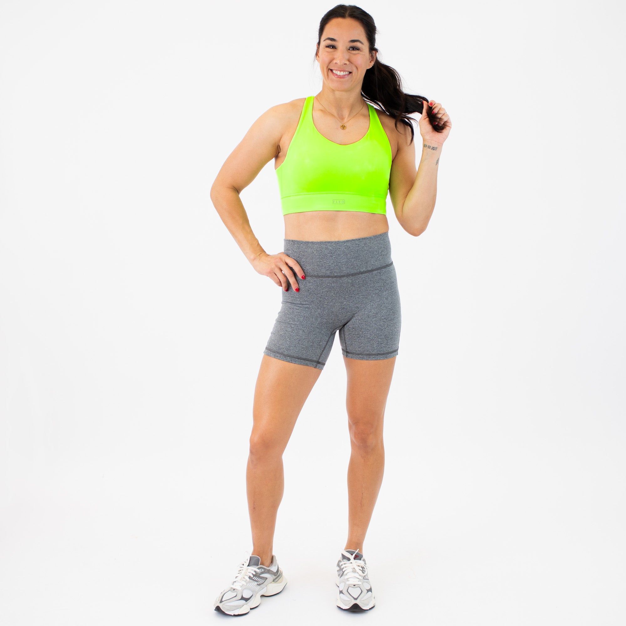 Neon Green High Support Sports Bra - Mia