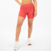 Heather Coral Blush High Rise Biker Spandex Shorts