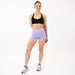 Heather Lavender No Front Seam High Rise Spandex Shorts